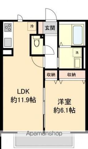 サニーレジデンスⅡ(1LDK/1階)の間取り写真