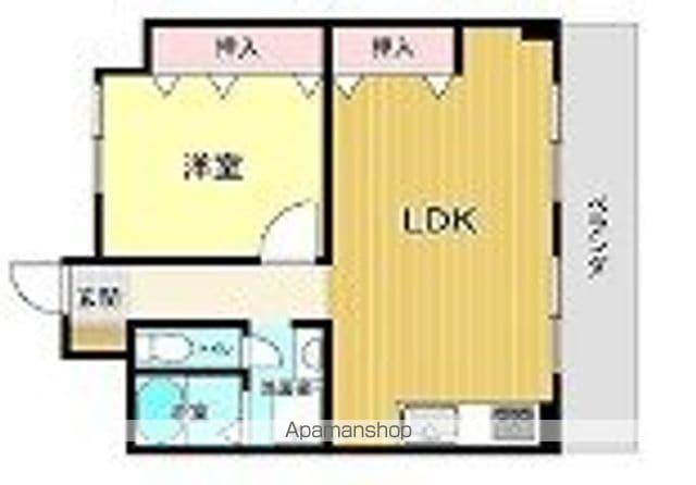 HK81マンション(1LDK/3階)の間取り写真