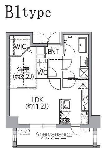 レスピール蓮根(1LDK/3階)の間取り写真