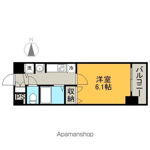 プレサンスSAKAEリバースタイル(1K/3階)の間取り写真