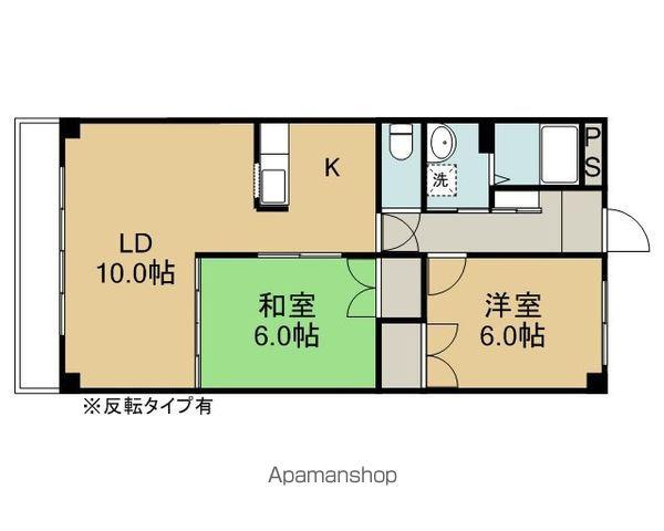 マンションバンガード(2LDK/2階)の間取り写真