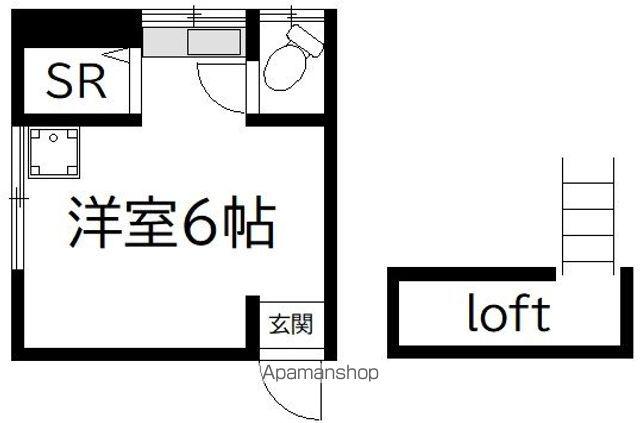 和泉荘(ワンルーム/2階)の間取り写真