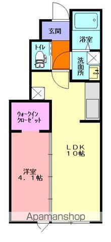 シエラA(1LDK/1階)の間取り写真