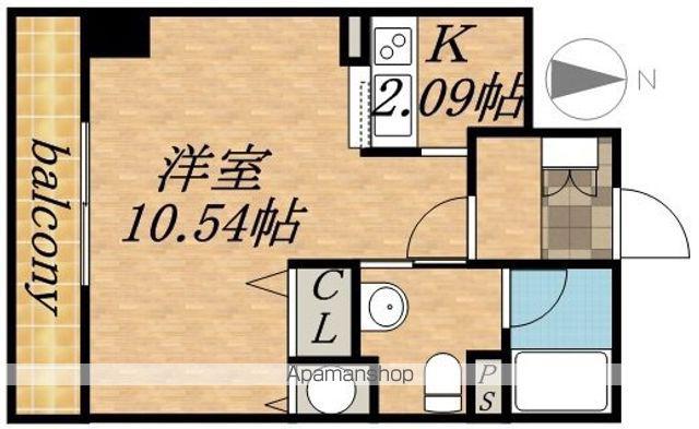 レジディア大通西(ワンルーム/6階)の間取り写真