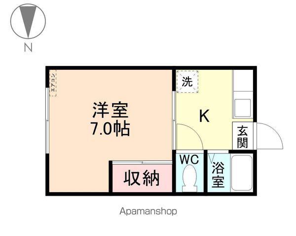 BREASUNTE(1K/2階)の間取り写真