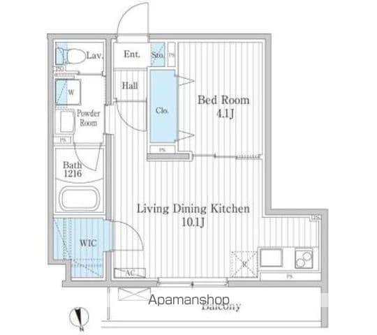 アリオッソ船橋(1LDK/3階)の間取り写真