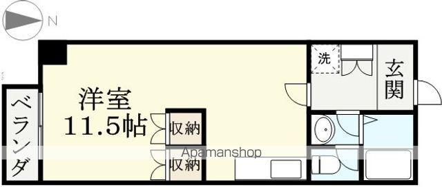 パークフラットⅡ (ワンルーム/3階)の間取り写真