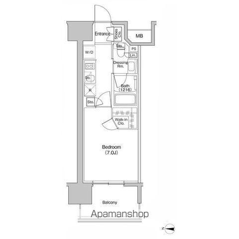 ザ・パークハビオ新栄(1K/12階)の間取り写真