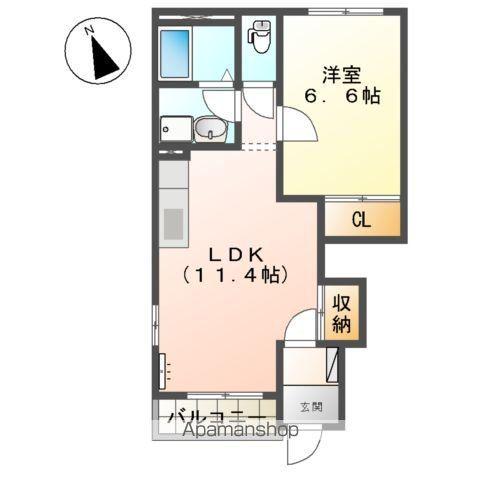 グランデ ヴィラッジオ(1LDK/1階)の間取り写真