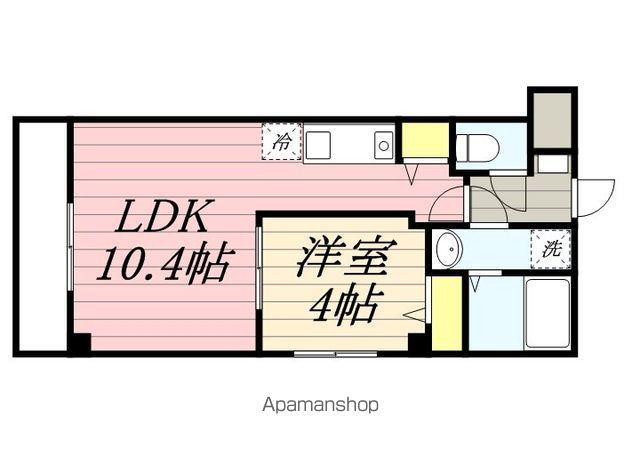 RELACHE南町(1LDK/4階)の間取り写真