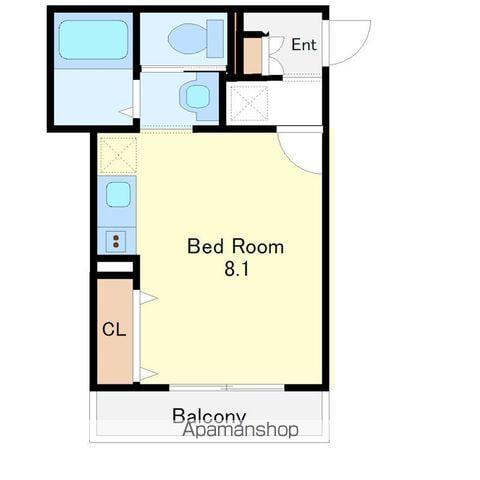 BELLEFORET菊名Ⅳ(ワンルーム/1階)の間取り写真