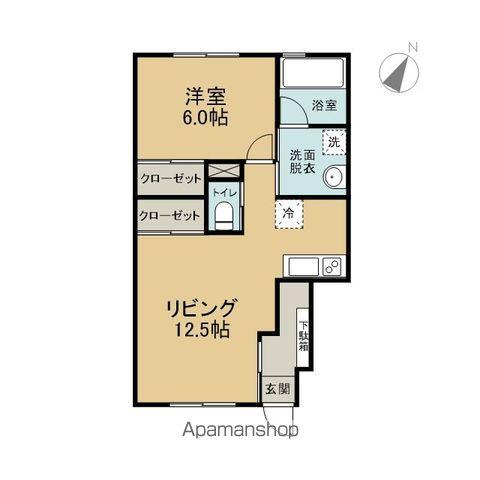 NEXT(1LDK/1階)の間取り写真