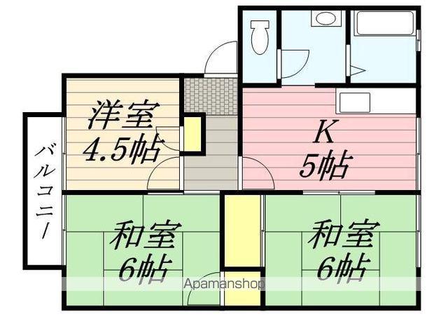 フレグランス上津(3DK/1階)の間取り写真