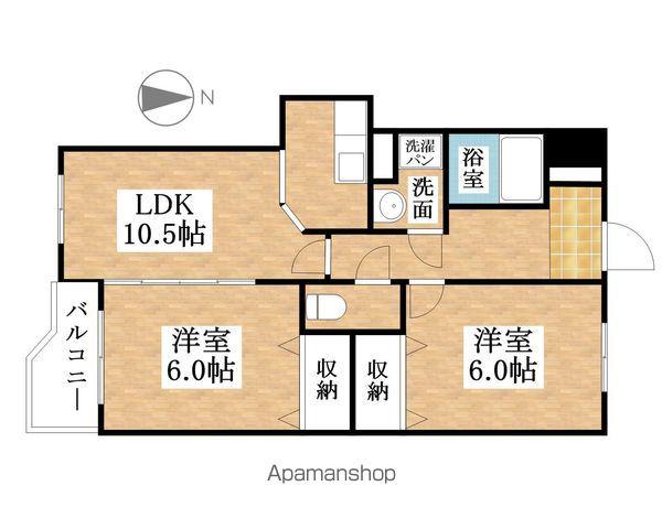 グレースハイツ岩崎(2LDK/3階)の間取り写真