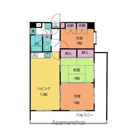 コンチェルト長尾(3LDK/4階)の間取り写真