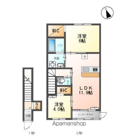 エクセル アヴァンセ(2LDK/2階)の間取り写真