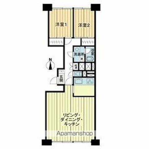湯島ハイタウンA棟(2LDK/16階)の間取り写真