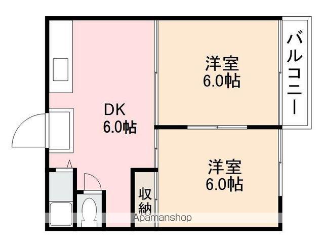 メゾンシーサイド(2DK/1階)の間取り写真