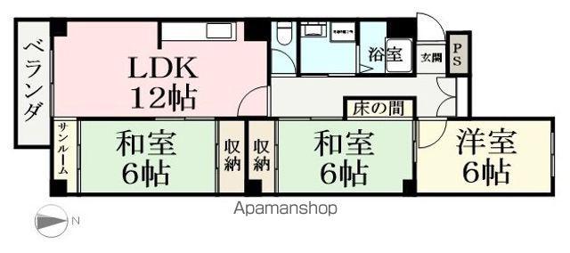 アーバンライフ米松(3LDK/5階)の間取り写真