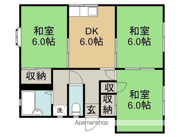 ハイツイーストサイド(3DK/1階)の間取り写真