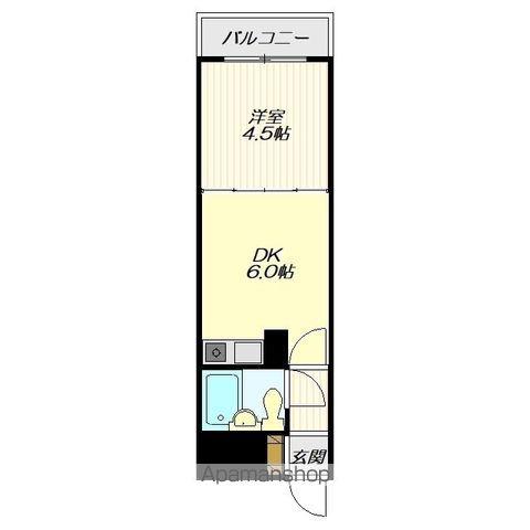 朝日プラザ緑町(1DK/1階)の間取り写真