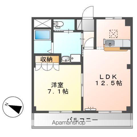 グラシアス・ティエラⅠ(1LDK/1階)の間取り写真