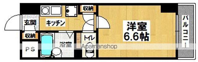 ボン・シェール堺(1K/2階)の間取り写真