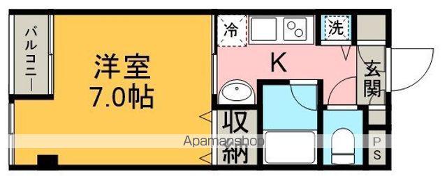 増尾マンション(1K/4階)の間取り写真