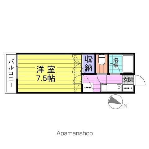 ソレイユ多賀城東A棟(1K/2階)の間取り写真