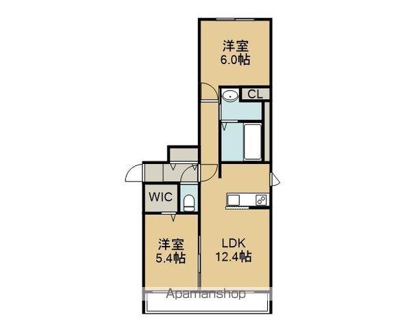 アトランティス朝日(2LDK/5階)の間取り写真