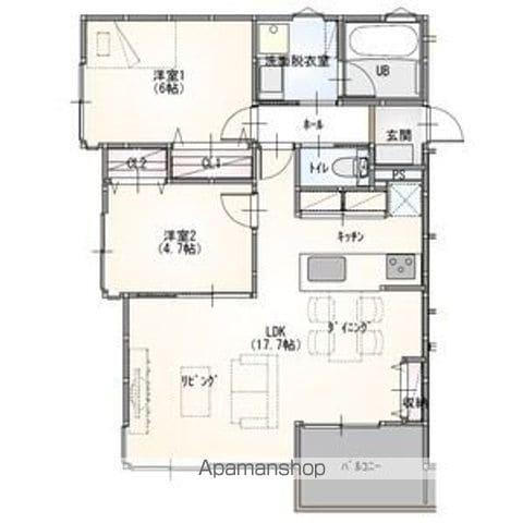 シベール御器所(2LDK/2階)の間取り写真