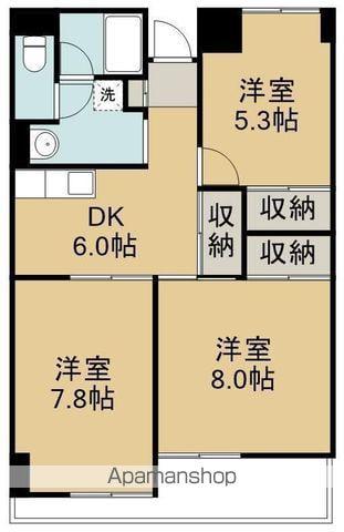 サンシャイン菊平ビル(3DK/4階)の間取り写真