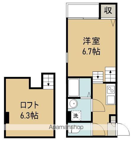 STAGE金城(1K/2階)の間取り写真