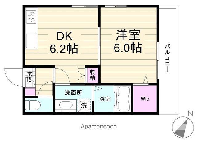 パーシモンホームス(1DK/3階)の間取り写真