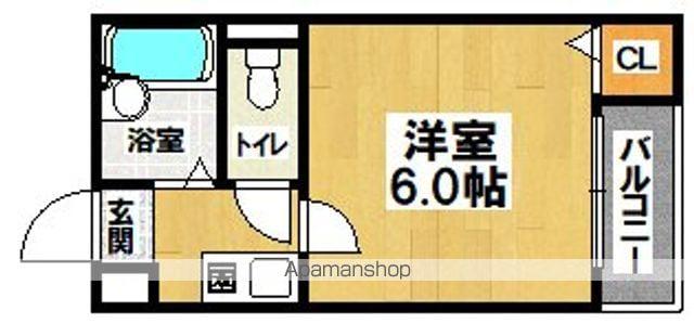 ラピート堺(1K/4階)の間取り写真