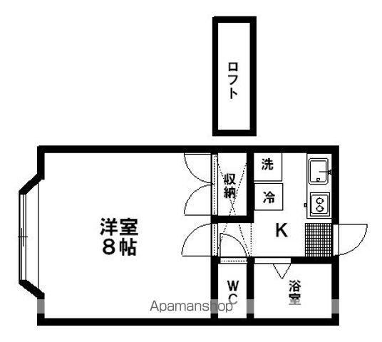 ホワイトキャッスル28番館(1K/1階)の間取り写真