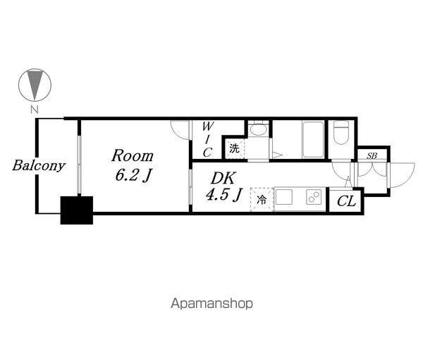 エステムコート名古屋ライブゲート(1DK/3階)の間取り写真