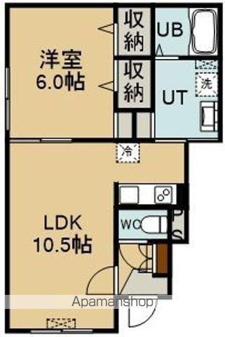 AKS-TOKITOU(1LDK/1階)の間取り写真