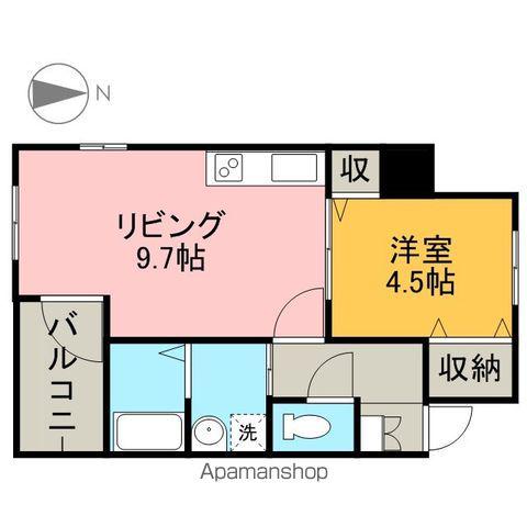 CITY SPIRE 名古屋大須(1LDK/9階)の間取り写真