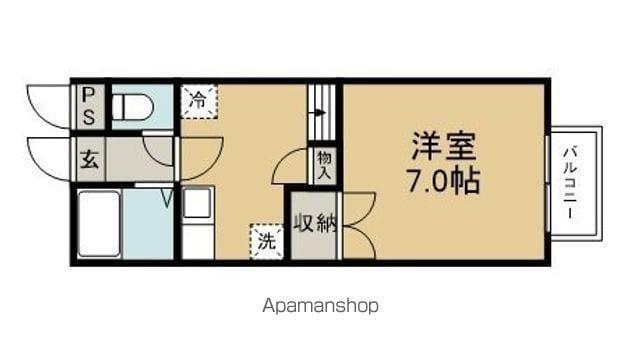 GREEN PARK(ワンルーム/2階)の間取り写真