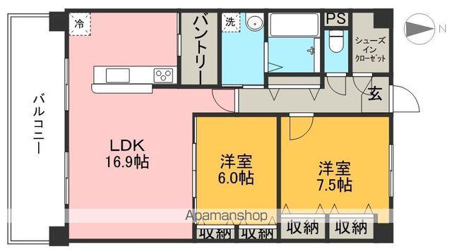 パストラーレ札場(2LDK/2階)の間取り写真