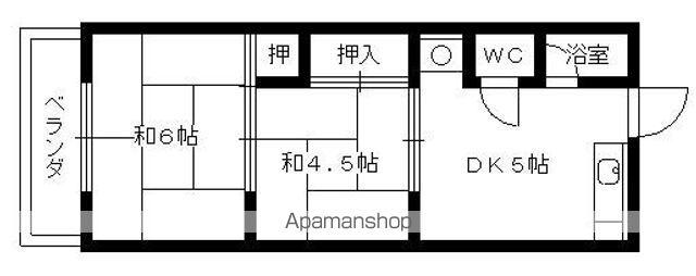 フローラルフクジュ(2DK/2階)の間取り写真