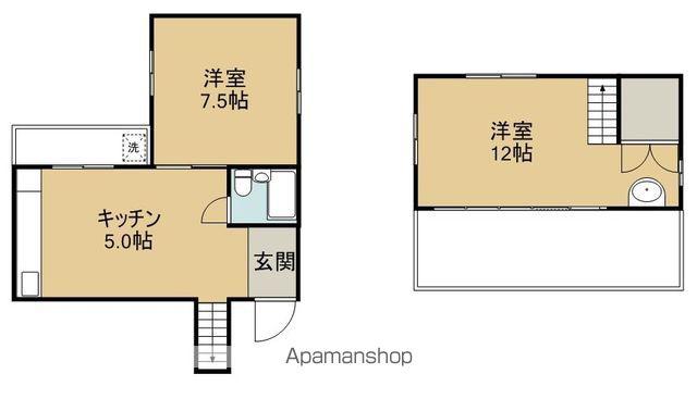 サンハイツ岡田町(2DK/4階)の間取り写真