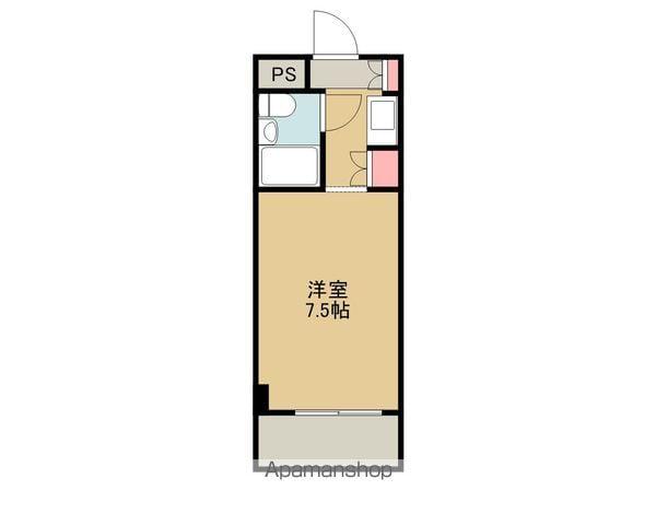 プリンスオーロラⅠ(ワンルーム/2階)の間取り写真