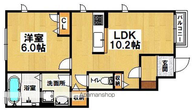 桜ハウス(1LDK/1階)の間取り写真