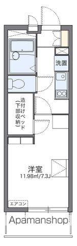 レオパレスA(1K/1階)の間取り写真
