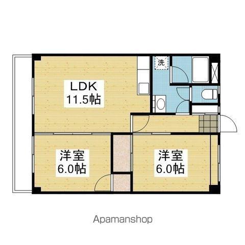 サクラメントハイツ(2LDK/6階)の間取り写真