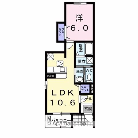 メルヴェールナカムラ参番館(1LDK/1階)の間取り写真