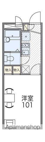 レオパレスエリア51(1K/2階)の間取り写真