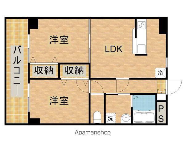 アクロス立川1(2LDK/5階)の間取り写真
